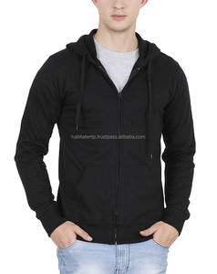 Custom 100% Cotton Plain Blank Black Men's Hoodies Store - Product Image 1