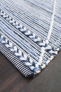 พรมยีนส์อัพไซเคิลเป็นมิตรกับสิ่งแวดล้อมสำหรับห้องนั่งเล่นสำนักงานห้องครัวลานรับประทานอาหาร-ทันสมัยและสำหรับการเฉลิมฉลองปีใหม่! - Product Image 3