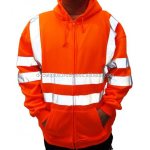 Sudaderas CON CAPUCHA DE SEGURIDAD reflectantes de alta visibilidad, ropa de poliéster antiestática impermeable transpirable a prueba de polvo para una seguridad mejorada - Product Image 2