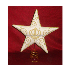 Handmade Fabric Or Zari Embroidery Christmas Festival Hinging Ornament - Product Image 1