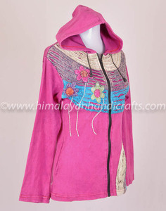 Chaqueta con capucha para mujer con diseño de flores a la moda CSWJ 289 - Product Image 3