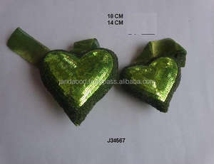 ลูกปัดแก้วสีเขียวรูปหัวใจทำด้วยมือเครื่องประดับต้นคริสต์มาสมีให้เลือกทุกสีและขนาดเครื่องประดับตกแต่งเทศกาล - Product Image 2