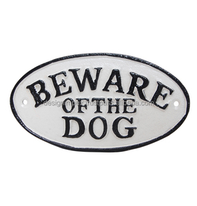 Beware Of The Dog General Sign Wall Decoration Customized Plated <b>And</b> <b>Plaque</b> Metal <b>Signs</b> By Design Impex - Product Image 1