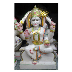 Beautiful Handmade Makrana Marble Santoshi Maa Statue - Product Image 1