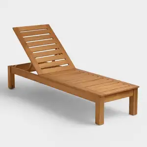 Individueller moderner Sonnenschirmstuhl langlebiges Massivholz-Sonnenbett faltbares Freiluft-Strand-Sonnenbett für Garten minimalistischer Freizeitstil