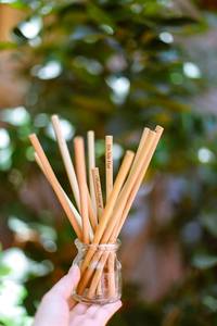 Lot de pailles en bambou au design unique, 100% naturel, nouveauté, pour boire - Product Image 4