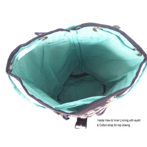 Mochila para Portátil Lowellcraft, Diseño Moderno y Suave, Gran Capacidad, Patrón Geométrico, Tela de Algodón, Respaldo con Curva Fisiológica - Product Image 3