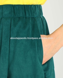 Minifalda elegante para mujer, nuevo diseño, botón de encaje de cuero de ante genuino sólido, talla grande personalizada para mujer de oficina, gran oferta - Product Image 6