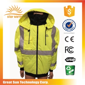 Veste de sécurité chauffante réfléchissante, grande visibilité, pour l'extérieur, approuvé ANSI, qualité supérieure - Product Image 2