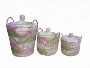 <b>Seagrass</b> Laundry <b>Basket</b> and <b>Storage</b> <b>Basket</b> with Various Color - Product Image 5