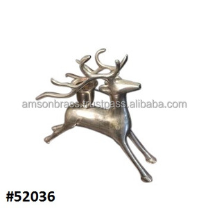 Bougeoir pilier de renne en aluminium massif pour décoration de Noël Bougeoir design de luxe - Product Image 3