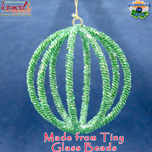 Adorno de Ángel con cuentas azules, decoración navideña colgante hecha a mano para árbol, decoración navideña y acento festivo para el hogar - Product Image 5