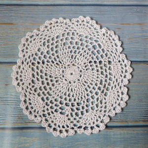 Set de table en coton fait main au crochet, de forme carrée, blanc pur, nouveau design - Product Image 6
