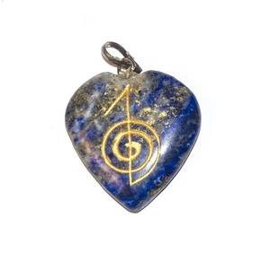 จี้หิน ลาพิส ลาซูลี หัวใจ โช คู เรย์ จี้คริสตัล สร้อยคอ หินธรรมชาติ เสน่ห์บําบัด สร้อยคออาเกต อัญมณี emf - Product Image 2