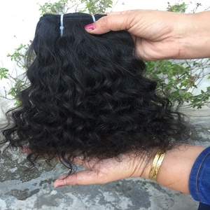 100% templo donó cabello humano crudo último producto extensión virginal del pelo rizado disponible en múltiples internacional tonos - Product Image 4