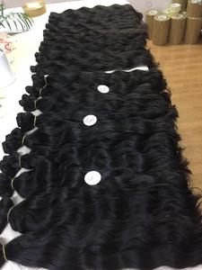 Bundles d'extension de tissage humain Remy cambodgien non traités naturel noir style vague doux Double trame HD dentelle disponible dentelle de perruque - Product Image 3