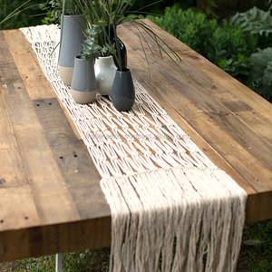 En gros Tissés À La Main De Mariage Dentelle Macramé Gland Décoration Chemin de Table À La Main Coton Corde Lit Coureur - Product Image 3