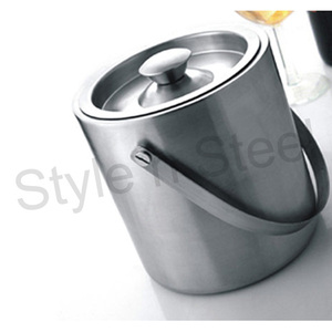 Double Wall <b>Ice</b> <b>Bucket</b> Plain Stainless Steel <b>Ice</b> <b>Bucket</b> Copper Double Wall Insulated <b>Bucket</b> Wholesale Price - Product Image 1