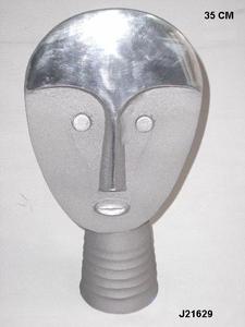 Figurines en Aluminium gris, 4 pièces, avec finition polie miroir, Sculptures modernes en métal pour décoration de la maison - Product Image 3