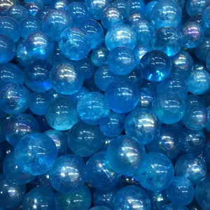 Obral Bola Elektroplating Quartz Aqua Aura Alami Bola Kristal Biru