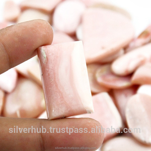 Opale rose naturelle à 100%, cabochons en forme de poire, calibrés, pierres précieuses de naissance, cabochons à dos plat pour la fabrication de bijoux, vente en gros - Product Image 3