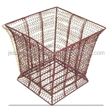 Metal Wire Kitchen Storage Basket With Black Powder Coating Finishing Square Shape Unique Design For Storage Wholesale Price