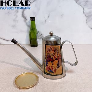 [Holar] Dispensador de aceite de oliva para cocinar en forma de inclinación de 17oz de 500ml hecho en Taiwán con acero inoxidable SUS304 - Product Image 2