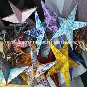 โคมไฟกระดาษรูปดาวสำหรับเทศกาลคริสต์มาสโคมไฟกระดาษพิมพ์ลายหลายดีไซน์แบบผสมผสานขายส่งจากอินเดีย - Product Image 2
