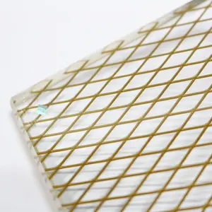 Tecture copper wire mesh sandwich glass for glass divider and partition