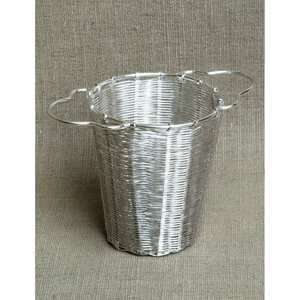 Silver Plated Metal Deep Basket <b>Tea</b> Strainer Double Handles for Hanging on Teapots <b>Mugs</b> Cups to Steep Loose Leaf <b>Tea</b> - Product Image 2