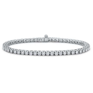 Mejor Oferta en Brazalete de Diamantes con Corte Brillante en Oro Blanco de 14 Quilates - Product Image 1