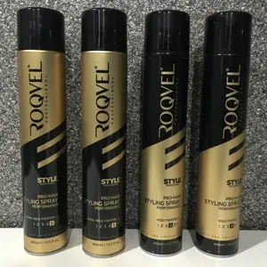 ROQVEL PROFESSIONAL HAIR SPRAY ULTRA HOLD STRONG HOLD CUSTOMIZED BOTTLE LOGO UNISEX HAIR FIXATION SPRAY