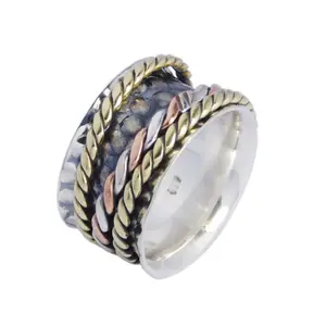 Handmade 925 Sterling <b>Silver</b> <b>Band</b> <b>Ring</b> Unique Design Fashion Jewelry Rhodium Plated Eternity Vermeil <b>Rings</b> Direct From Supplier - Product Image 1