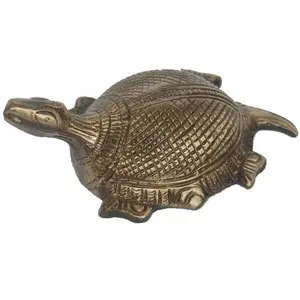 Indian Metal Art 'Brass Tortoise' desktop decorações artesanato, puro metal tartaruga presentes criativos, bronze antigo