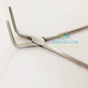 Pinces d'hystérectomie BURKE PARAMETRIUM à mâchoires longues 250 mm en acier inoxydable Manuelles Approuvées CE ISO - Product Image 2