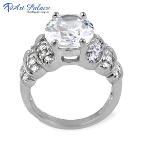 Perfecto anillo de plata esterlina 925 CZ para bodas y ocasiones de aniversario - Product Image 2