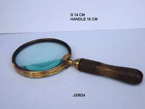 Mango de acabado antiguo con perilla de latón, Accesorios de escritorio, lupa, pieza de metal, pulido de espejo - Product Image 3