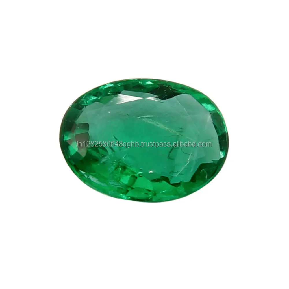 100% original esmeralda pedra preciosa zambian oval faceted atacado preço novo design de esmeralda pedra preciosa venda