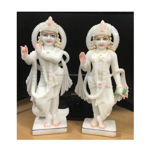 Pure White Marble Radha krishna statue - Product Image 1