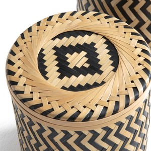 <b>Large</b> Bamboo Laundry <b>Hamper</b> Handles Eco Clothes Toy Linen Storage Durable Sustainable Woven Design Elegant Reliable - Product Image 2