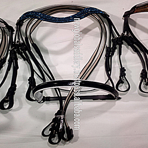 VOULEZ VENDRE Bling 3 rangées de brides bleues bride décorative brides indiennes EN DOLLAR 8 TAILLE pleine cob Shetland - Product Image 2