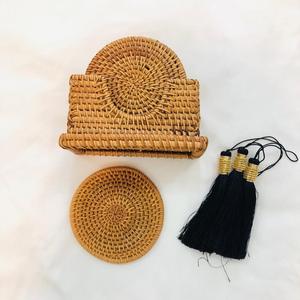 Juego de posavasos de ratán para tazas/posavasos Decoración de mesa y accesorios/manteles individuales de ratán para servir comida - Product Image 2