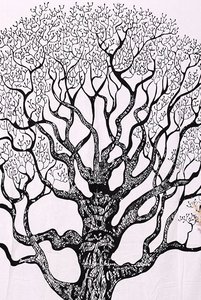 ผ้าแขวนผนังลายต้นไม้แห่งชีวิตแบบอินเดีย สไตล์โบฮีเมียน งานฝีมืออินเดีย ลายแมนดาลา ผ้าฝ้าย ตกแต่งห้องพัก ผ้าแขวนผนัง โปสเตอร์ตกแต่งบ้าน - Product Image 3