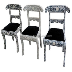 Chaise de salle à manger de style loisirs moderne Mobilier de maison classique avec incrustation d'os pour salon Bureau à domicile disponible en vente de gros - Product Image 2