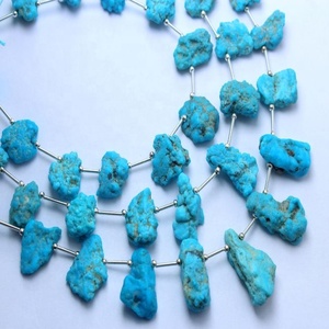 Perles brutes de bâton de turquoise naturelle de la Belle au bois dormant de l'Arizona - Product Image 1