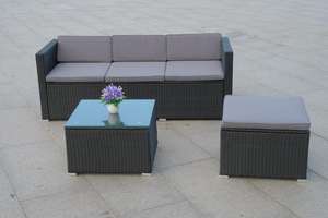 Meubles de jardin en rotin Pe, ensemble modulaire, vente à bas prix avec revêtement en poudre, acier galvanisé - Product Image 2