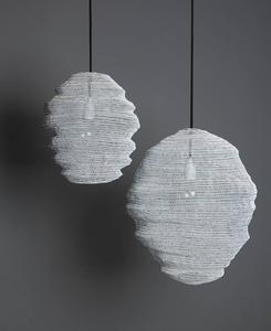 โคมไฟแขวนเพดานสีขาวแบบโมเดิร์นดีไซน์อลูมิเนียมเหล็กสไตล์ยุโรปห้องพักโรงแรมร้านอาหารขนาดเล็กพร้อมหลอดไฟหวาย - Product Image 1