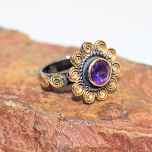 แหวนเงินสเตอร์ลิงประดับ925อัญมณีรูปหัวใจประดับไข่มุกชุบทองรูปหัวใจ - Product Image 5