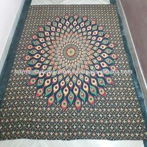 Nueva decoración del hogar hoja Mandala impreso Color sólido algodón sábanas/tapices tapiz al por mayor de La India - Product Image 3