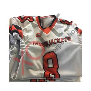 2025 venta al por mayor fútbol americano blanco y naranja práctica Jersey equipo juvenil uniformes de fútbol americano naranja conjunto de uniforme de Rugby - Product Image 1